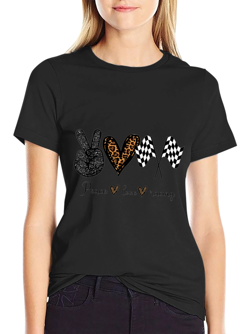 Peace Love Racing T-Shirt - Black