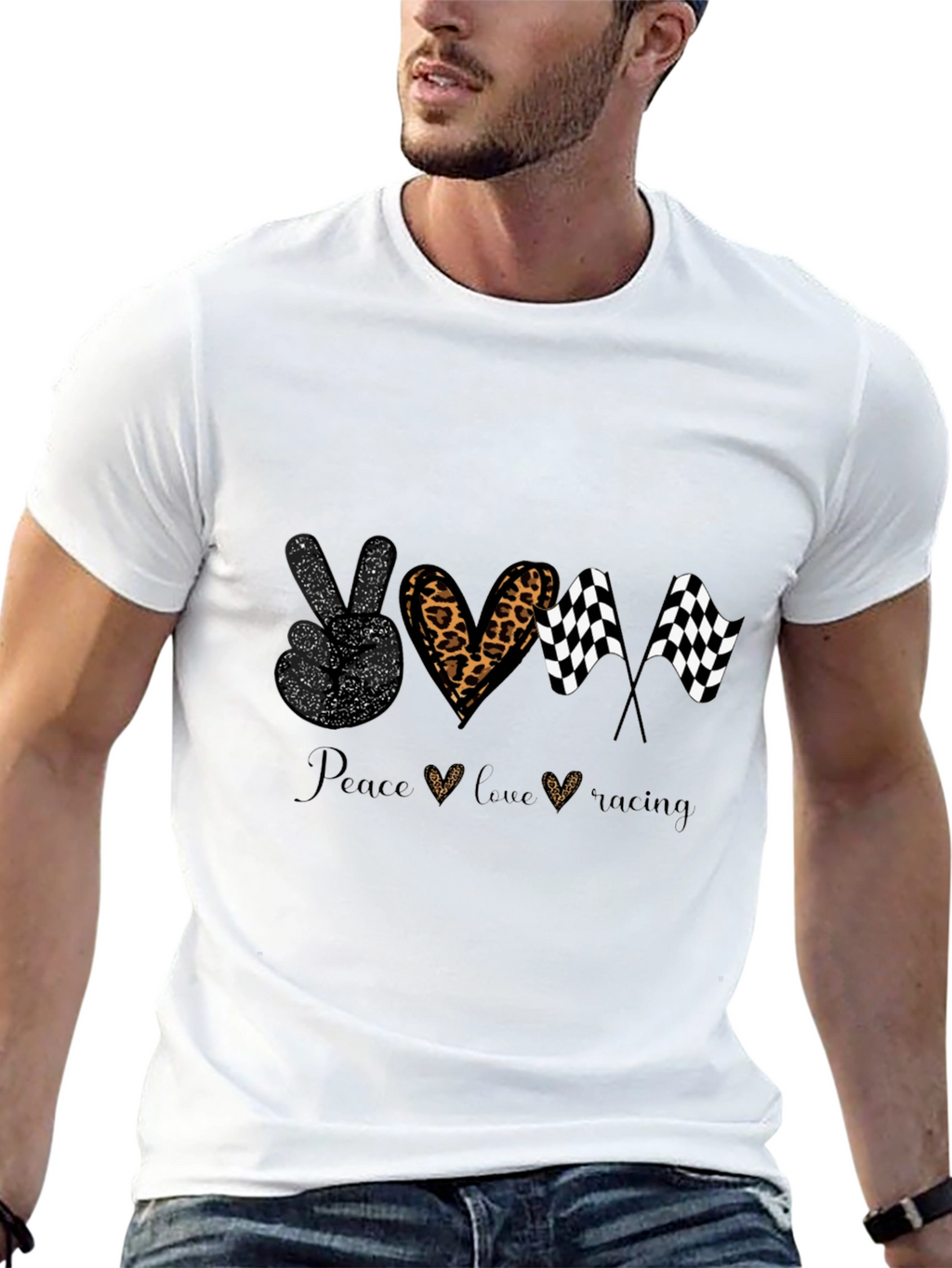 Peace Love Racing T-Shirt - Black