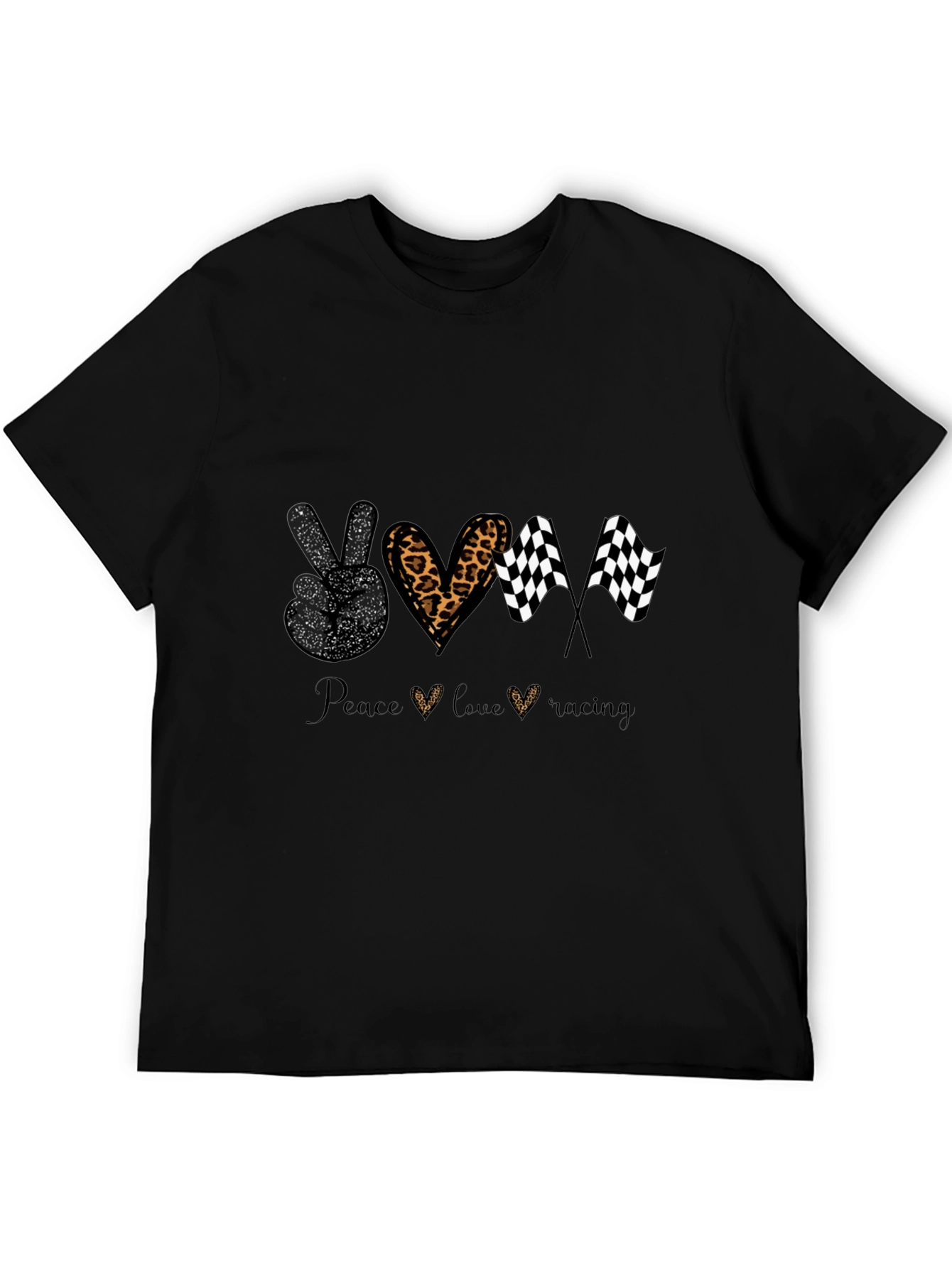 Peace Love Racing T-Shirt - Black