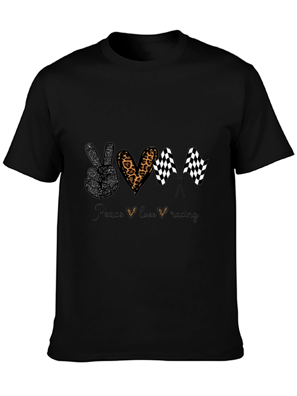 Peace Love Racing T-Shirt - Black
