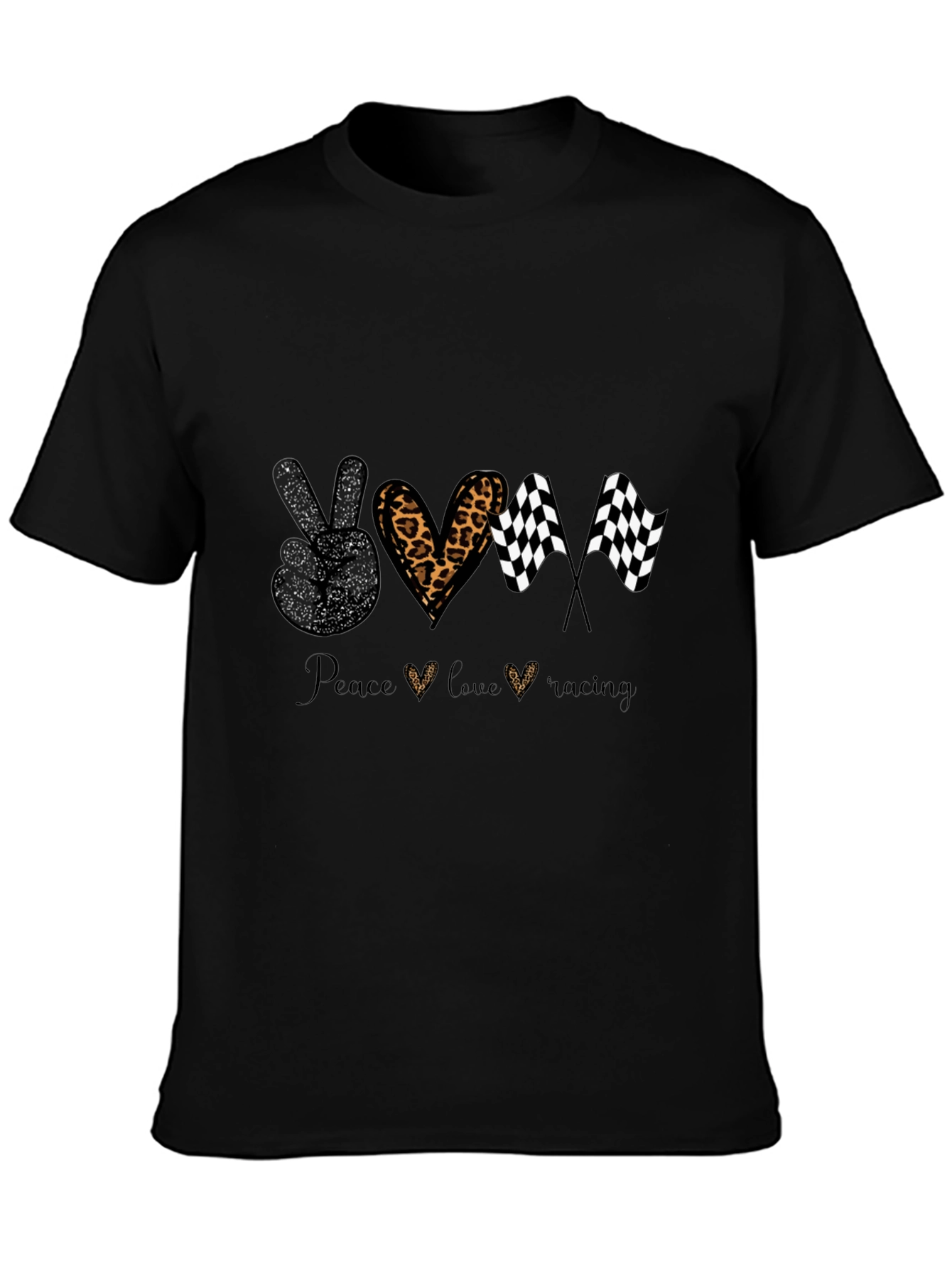 Peace Love Racing T-Shirt - Black