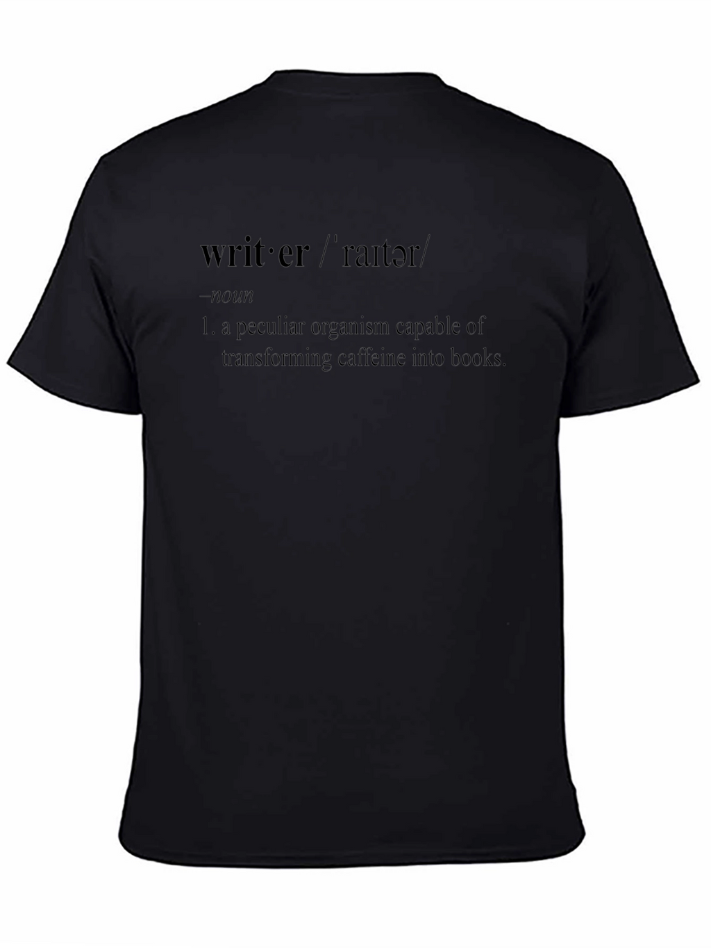 Writer Definition Black T-Shirt - Caffeine to Books