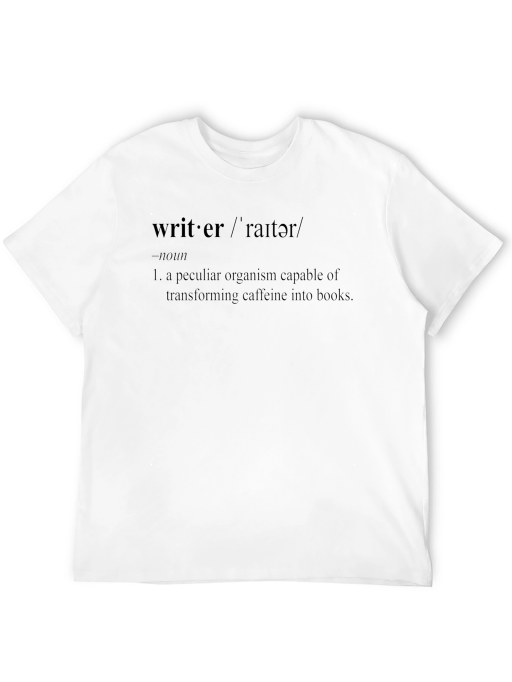Writer Definition Black T-Shirt - Caffeine to Books