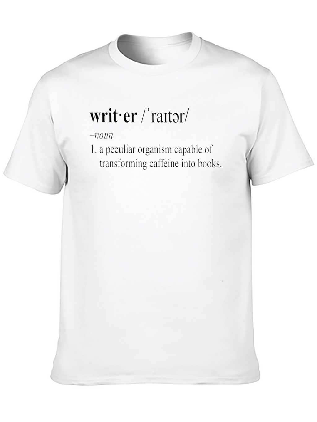 Writer Definition Black T-Shirt - Caffeine to Books