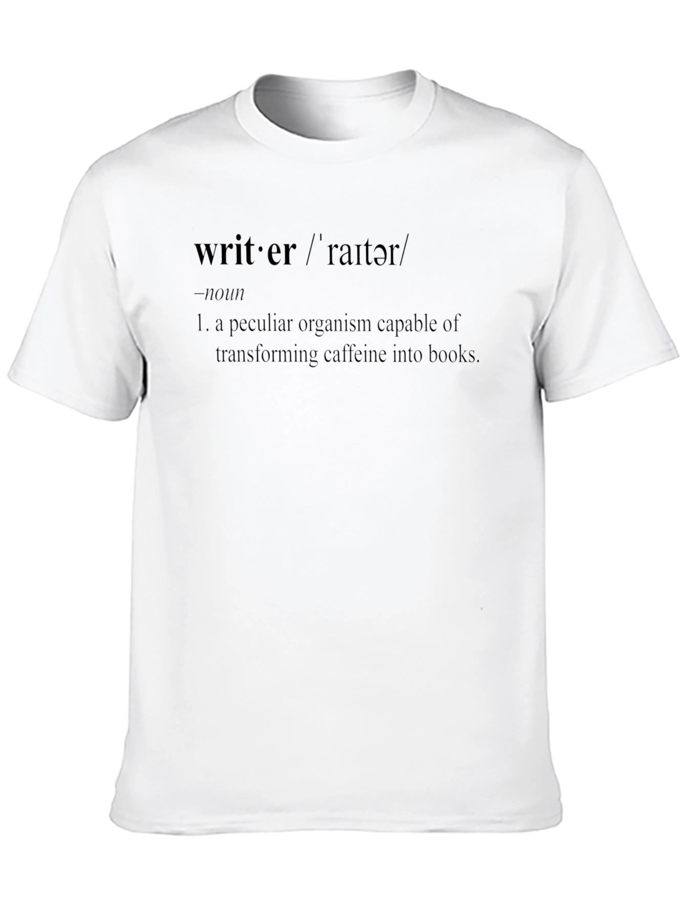Writer Definition Black T-Shirt - Caffeine to Books