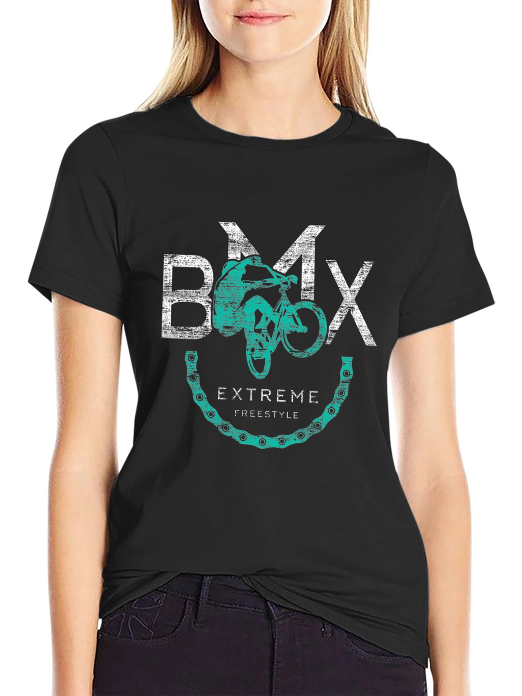 BMX Extreme Freestyle Black Graphic Tee