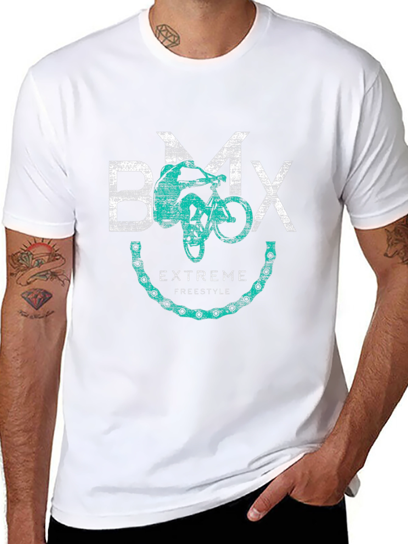 BMX Extreme Freestyle Black Graphic Tee