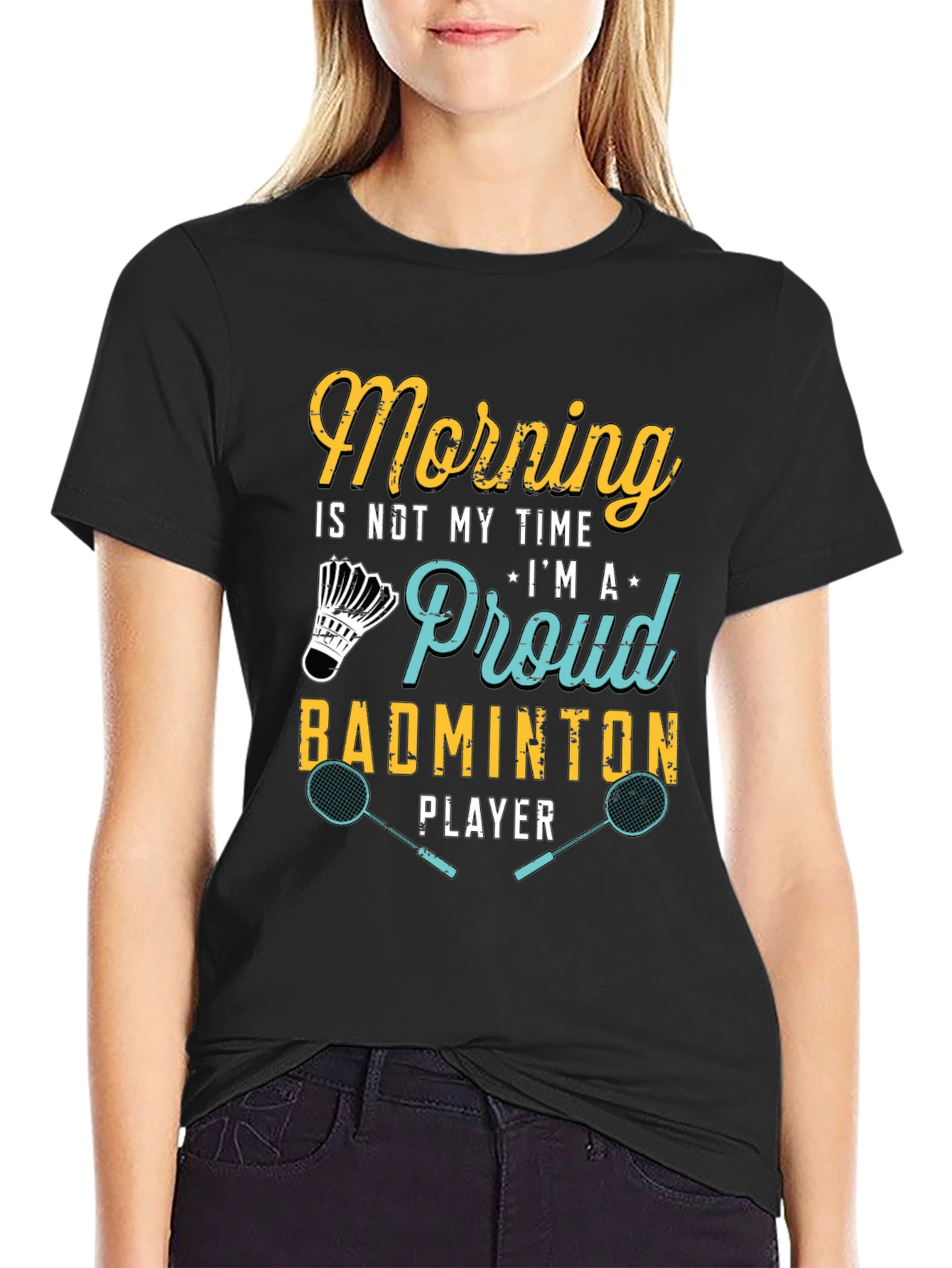 Proud Badminton Player Graphic T-Shirt