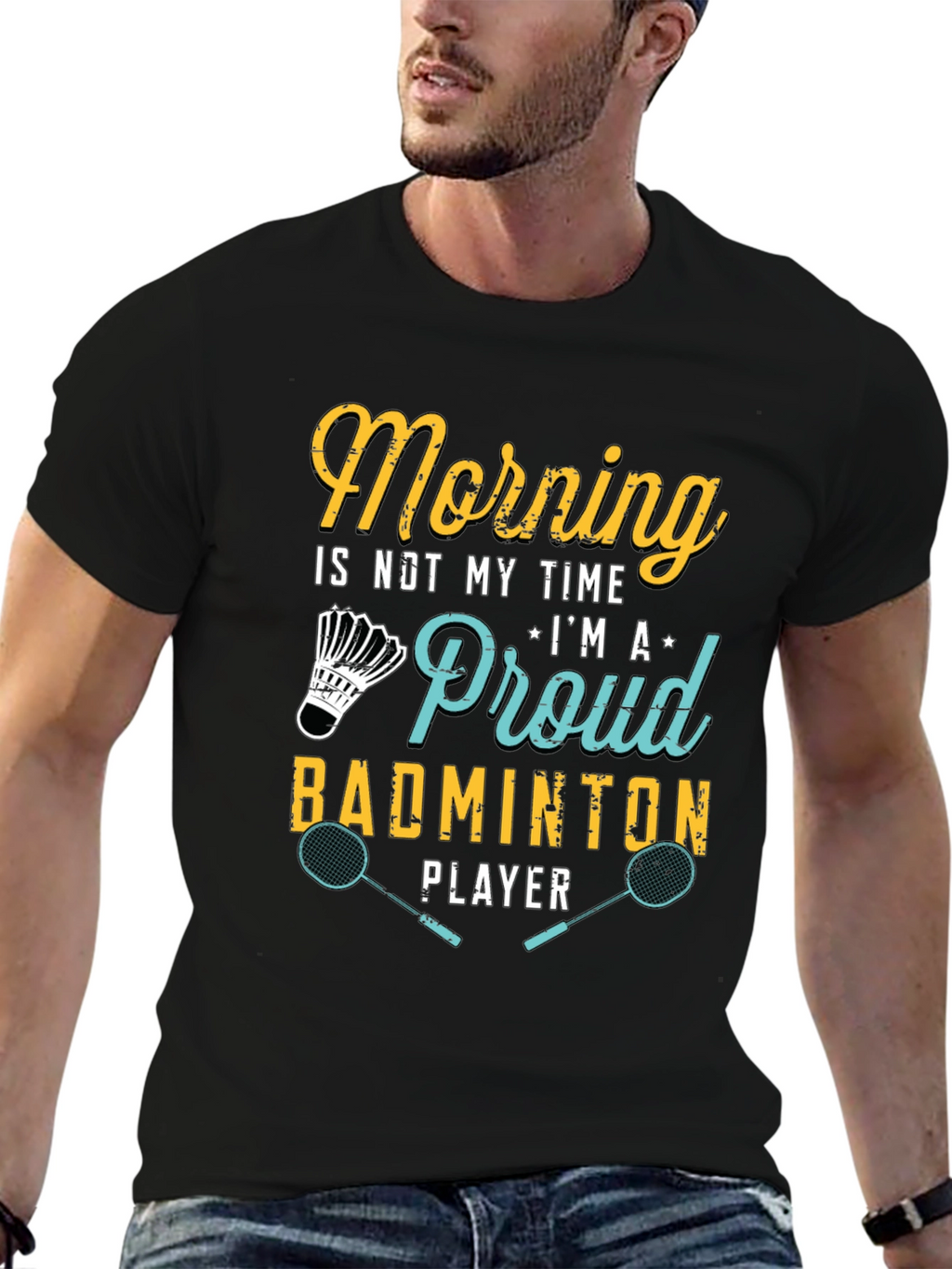 Proud Badminton Player Graphic T-Shirt