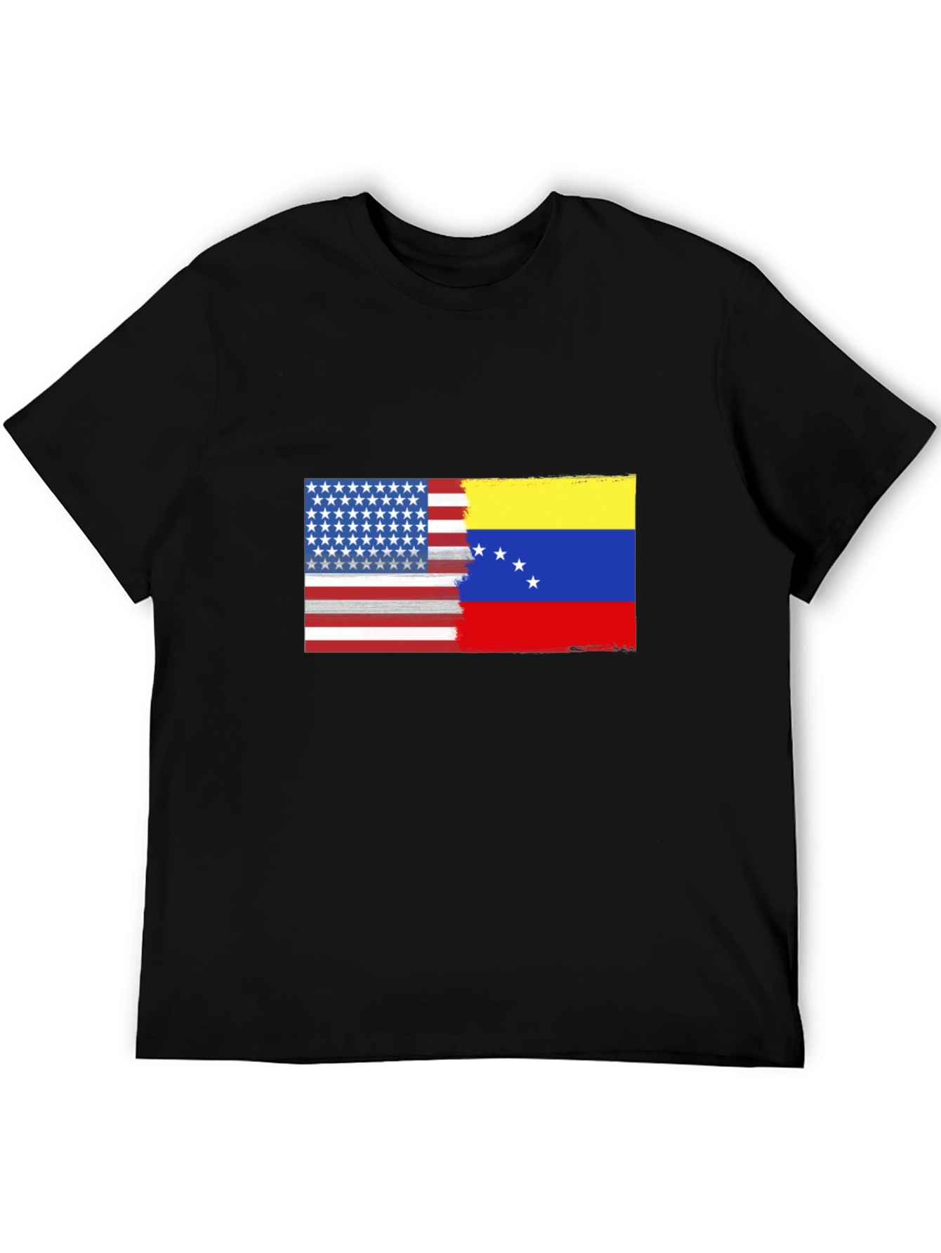 USA & Venezuela Flag Graphic T-Shirt