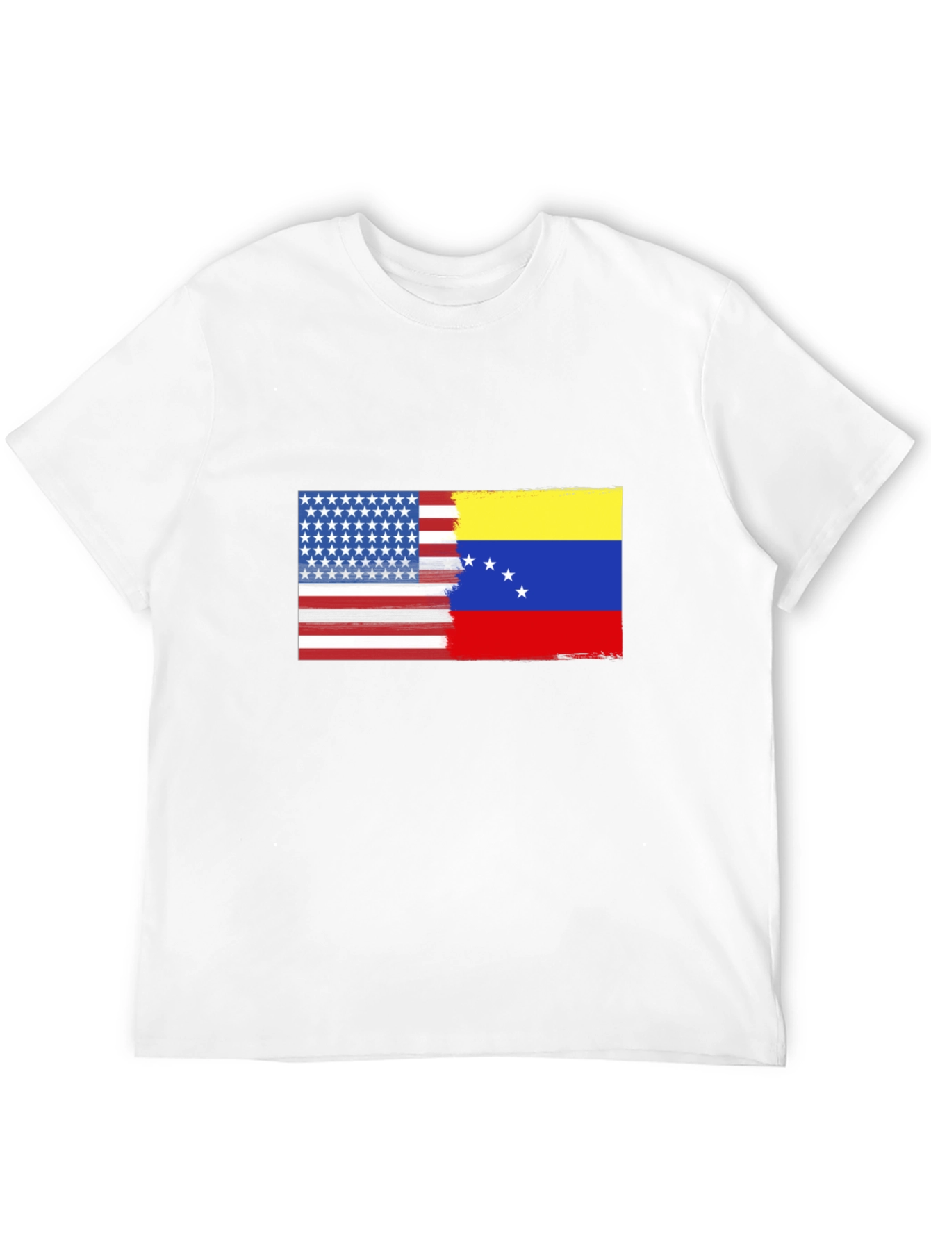 USA & Venezuela Flag Graphic T-Shirt