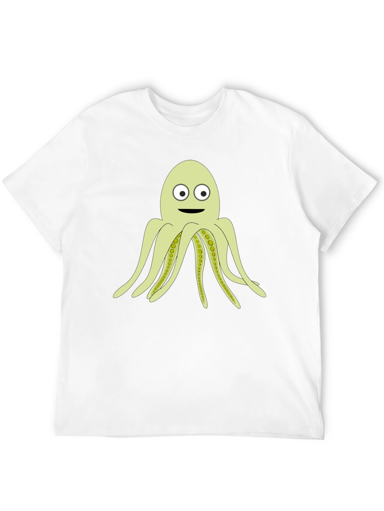 Cartoon Octopus Black T-Shirt