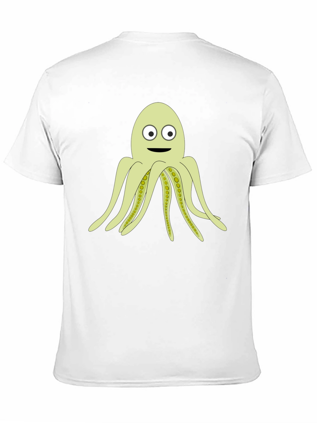 Cartoon Octopus Black T-Shirt