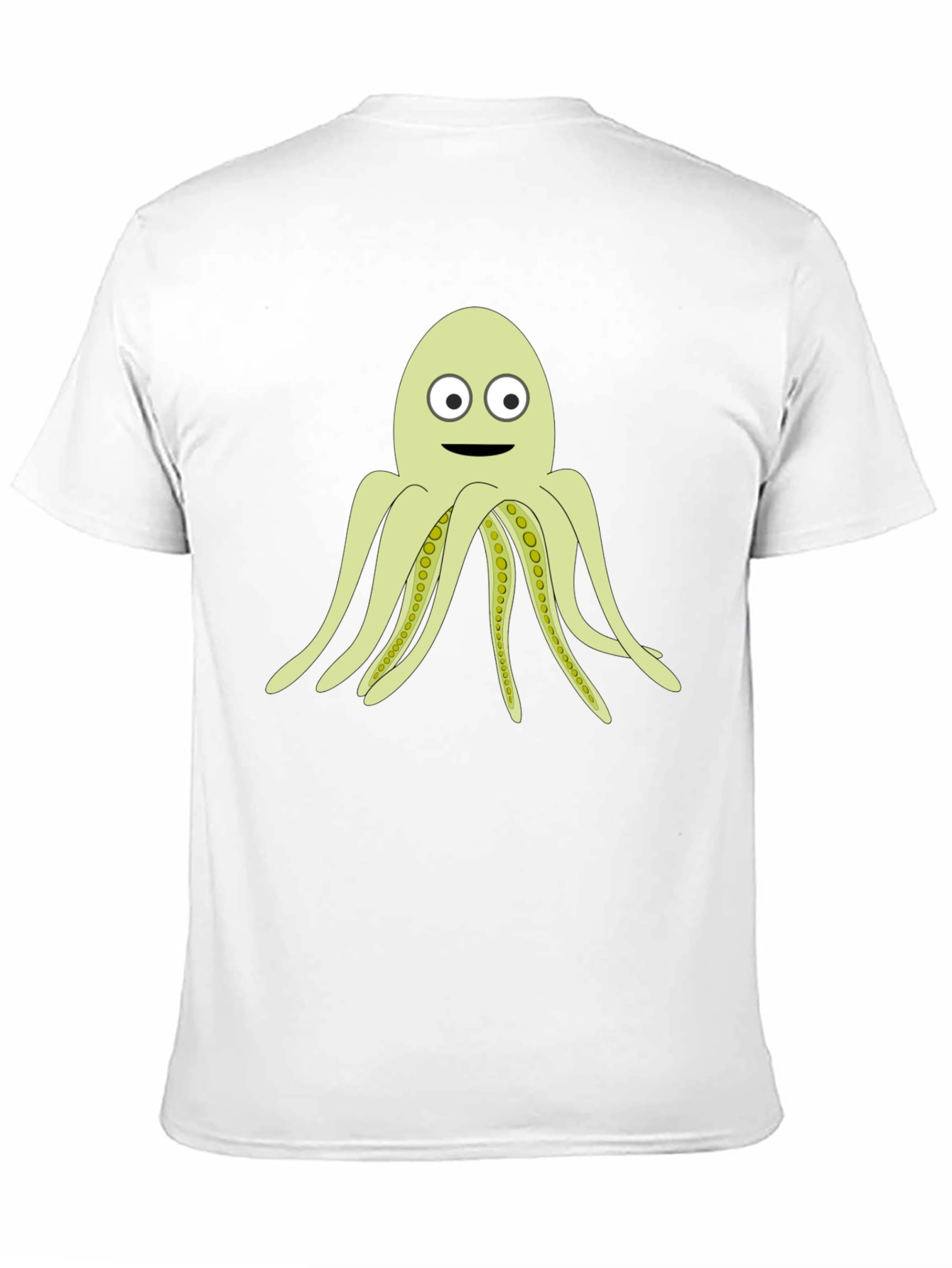 Cartoon Octopus Black T-Shirt