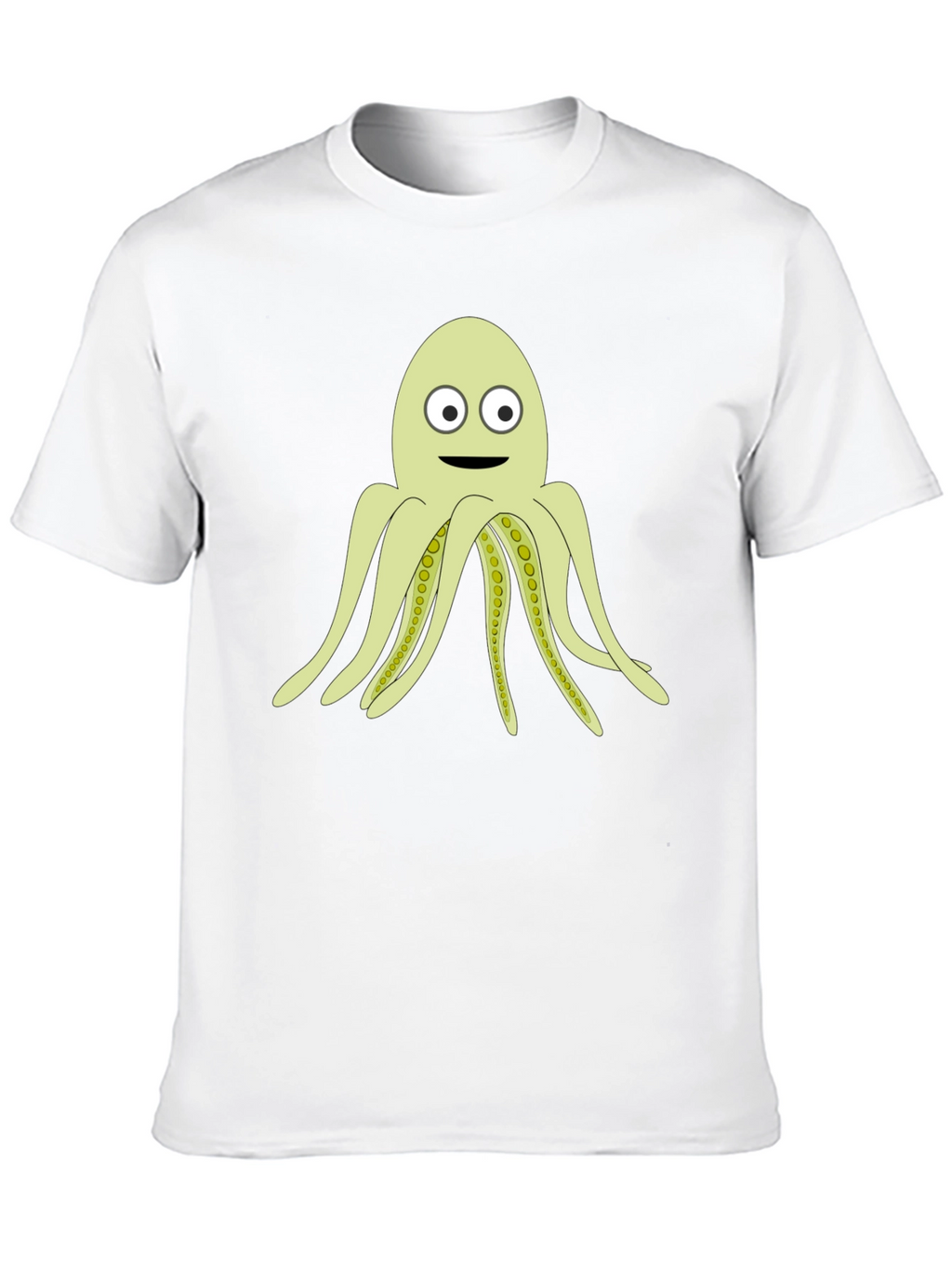 Cartoon Octopus Black T-Shirt