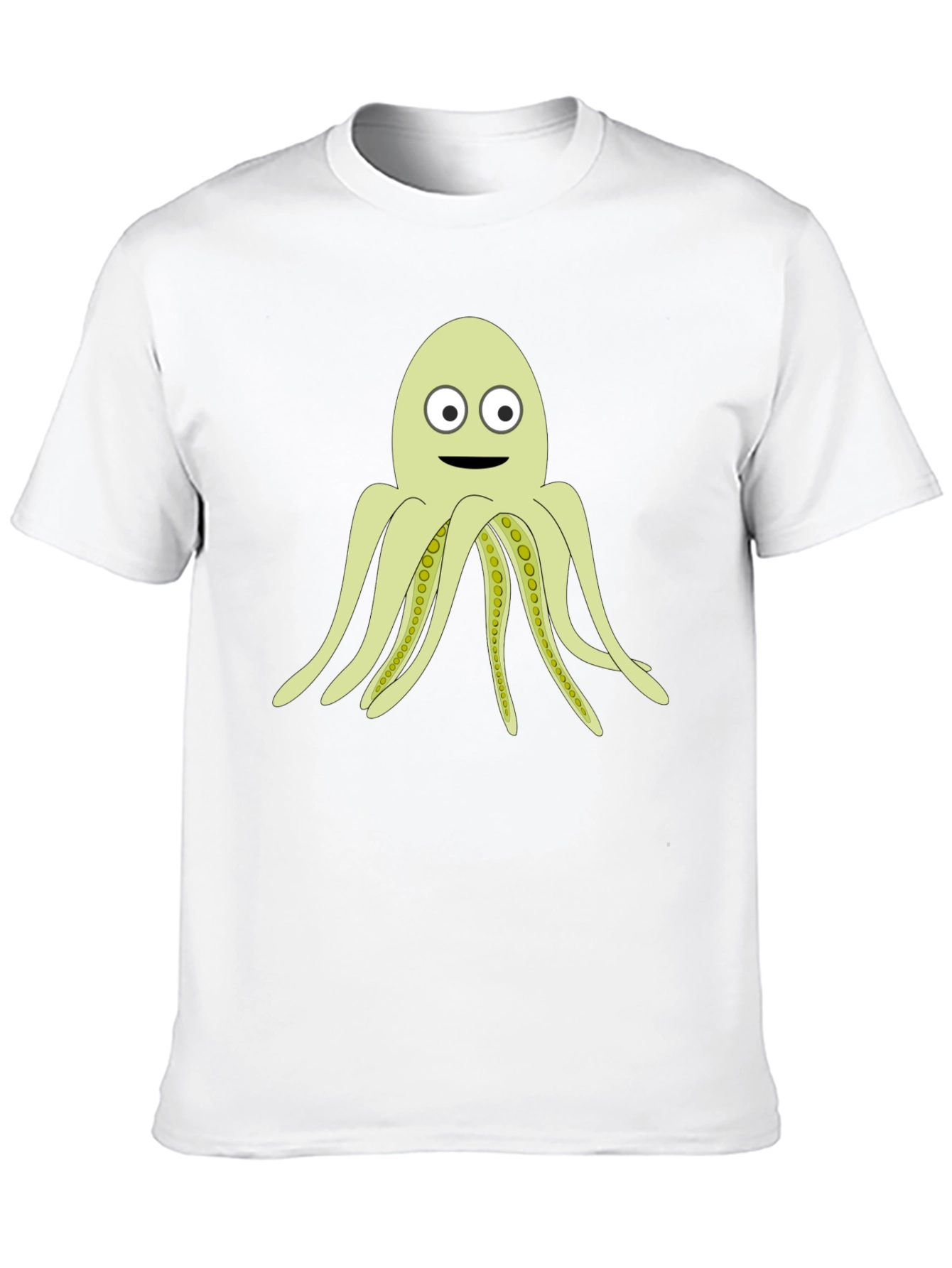 Cartoon Octopus Black T-Shirt
