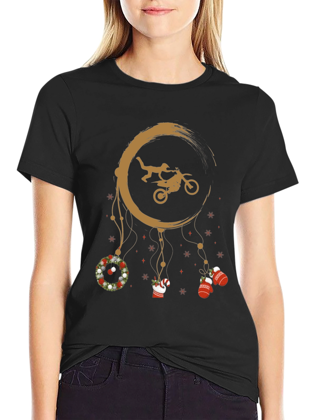 Motocross Christmas Dreamcatcher T-Shirt