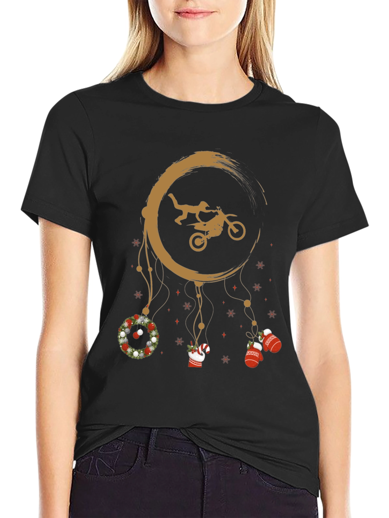 Motocross Christmas Dreamcatcher T-Shirt