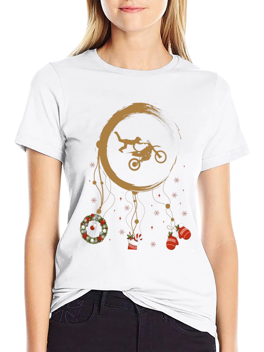 Motocross Christmas Dreamcatcher T-Shirt