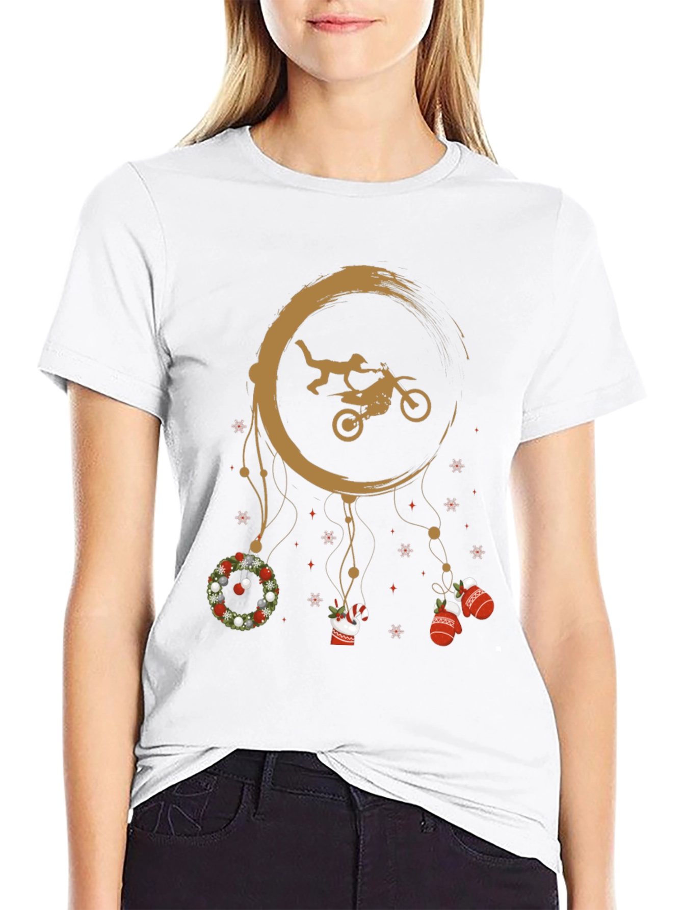 Motocross Christmas Dreamcatcher T-Shirt