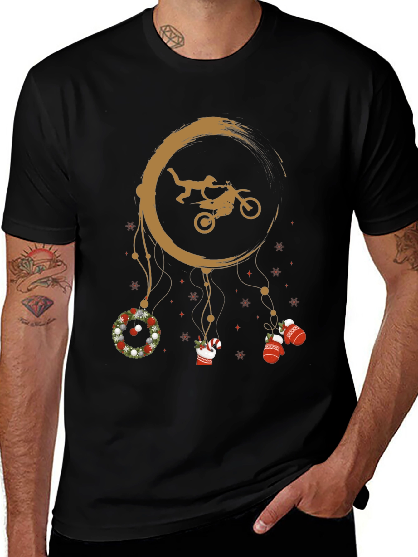 Motocross Christmas Dreamcatcher T-Shirt