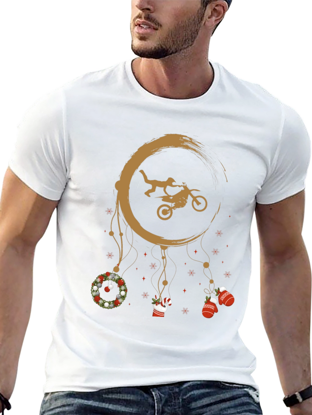 Motocross Christmas Dreamcatcher T-Shirt