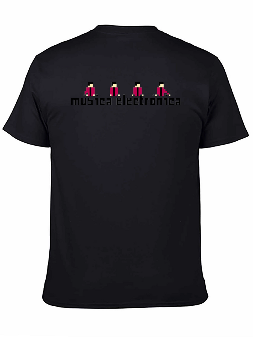 Retro Musica Electronica Black T-Shirt