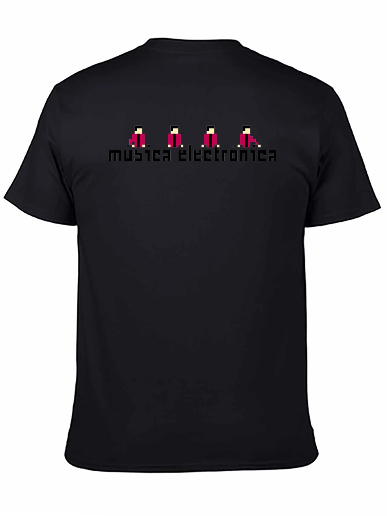 Retro Musica Electronica Black T-Shirt