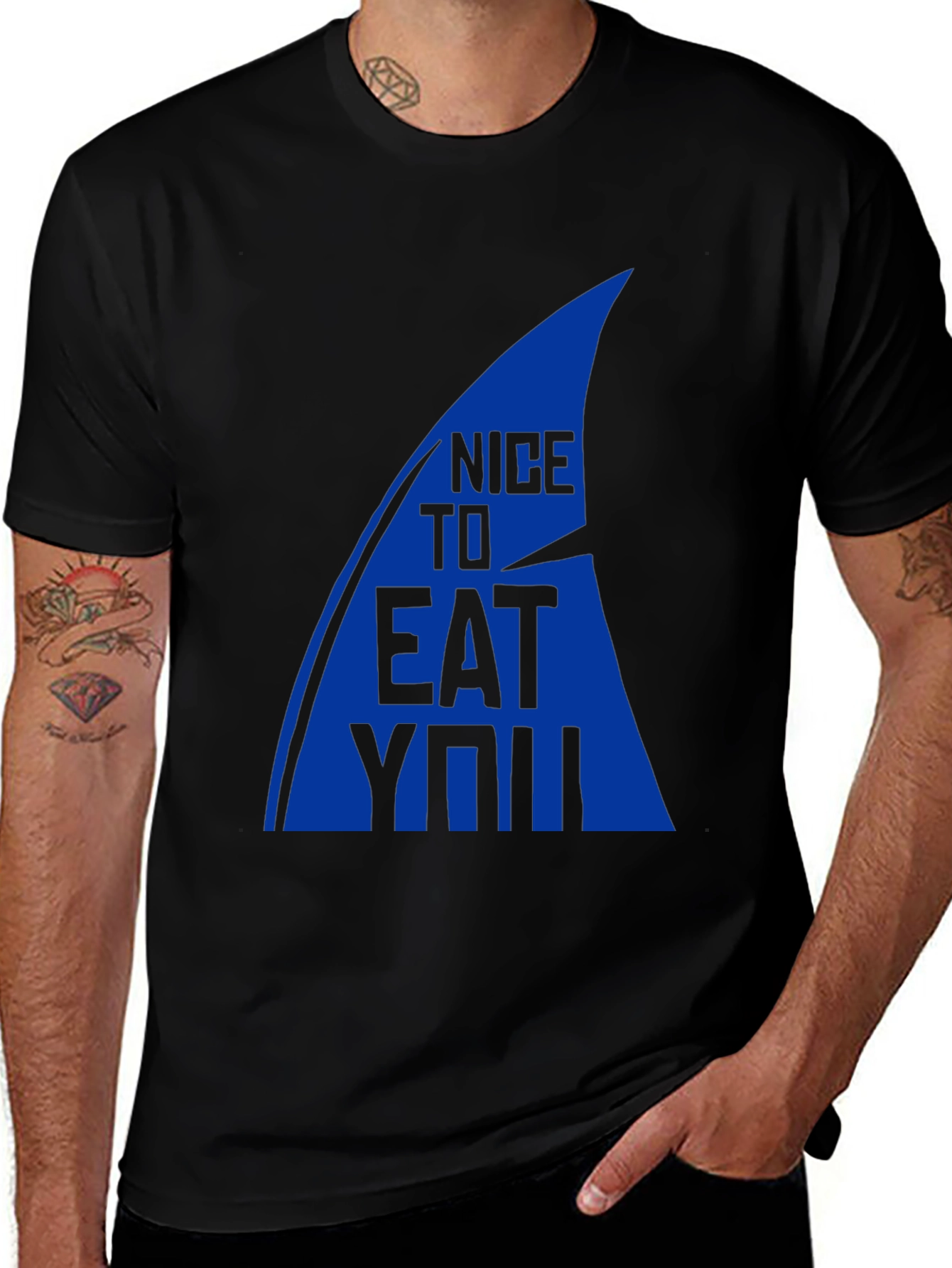 Nice To Eat You Black T-Shirt