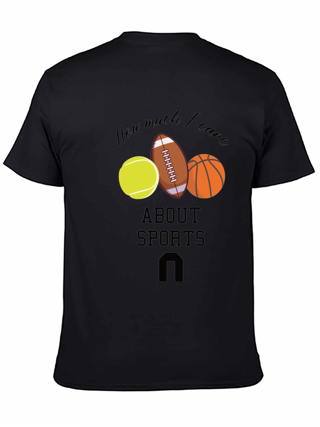 Sports Fan T-Shirt: How Much I Care