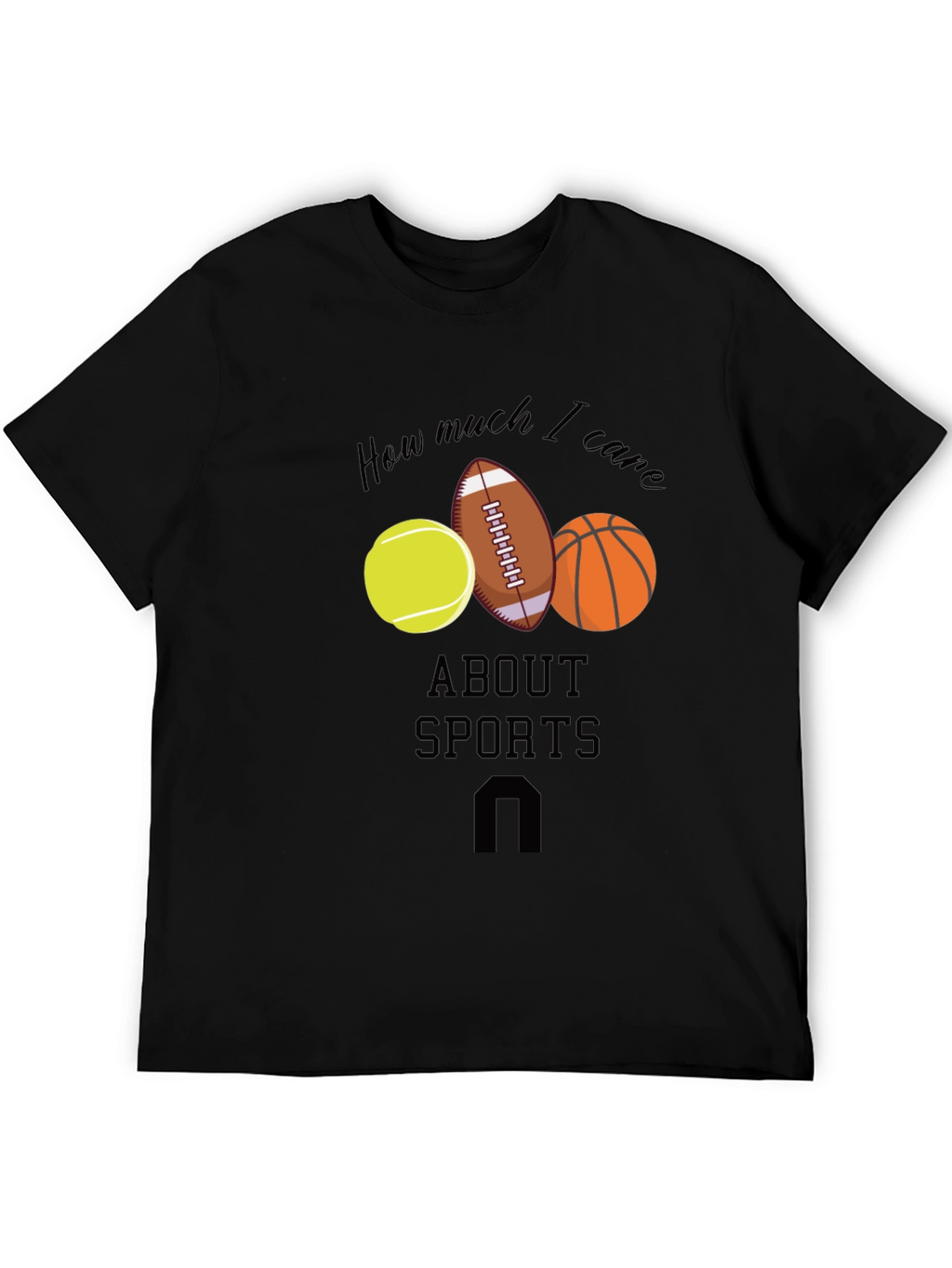 Sports Fan T-Shirt: How Much I Care