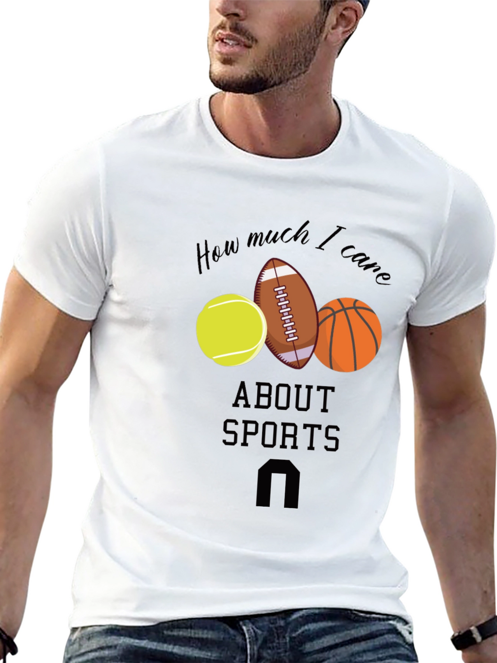 Sports Fan T-Shirt: How Much I Care