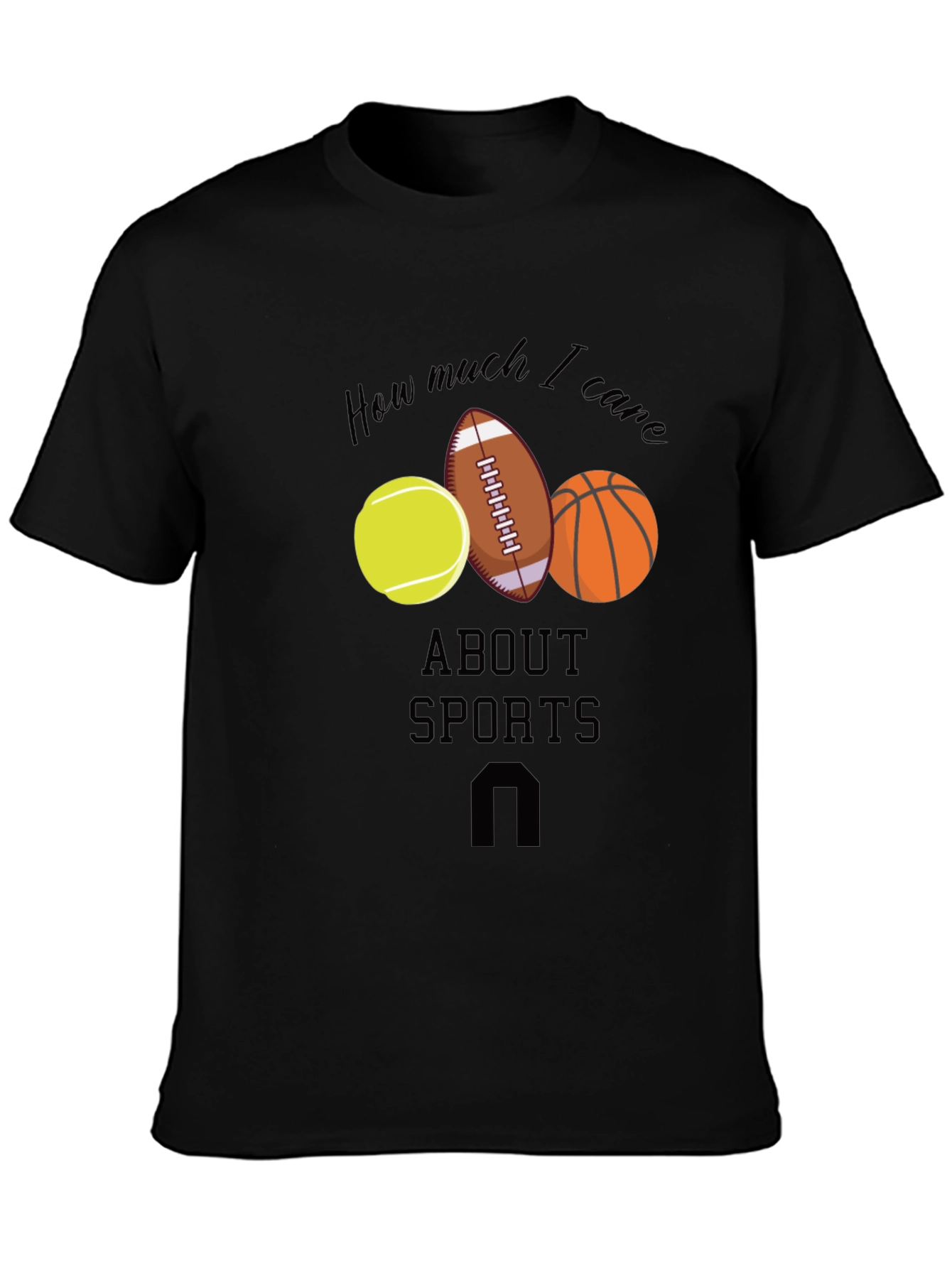 Sports Fan T-Shirt: How Much I Care