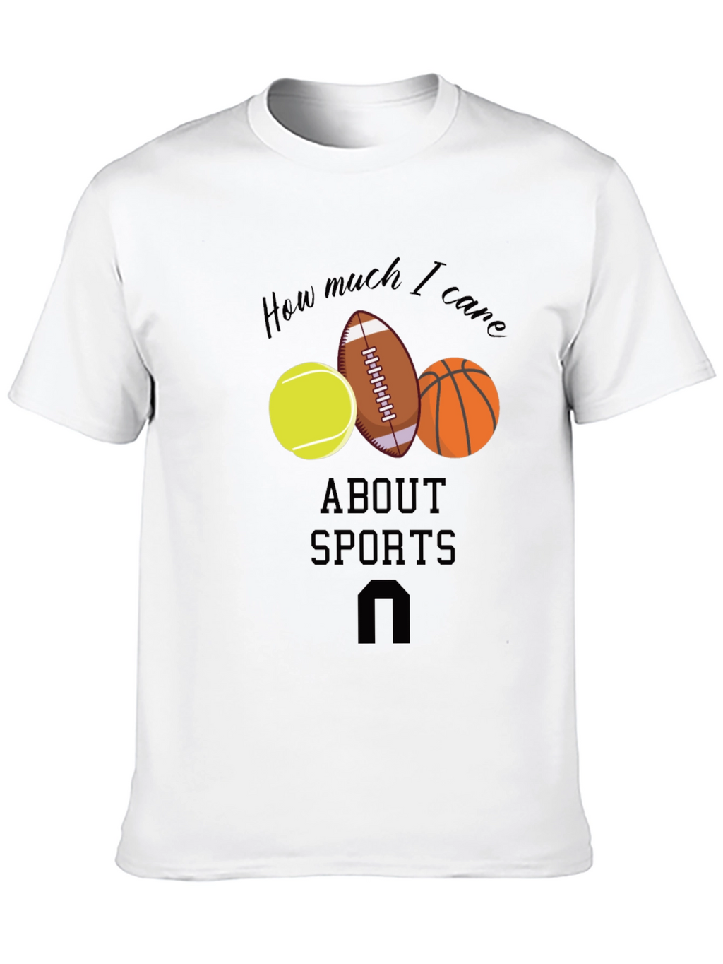 Sports Fan T-Shirt: How Much I Care
