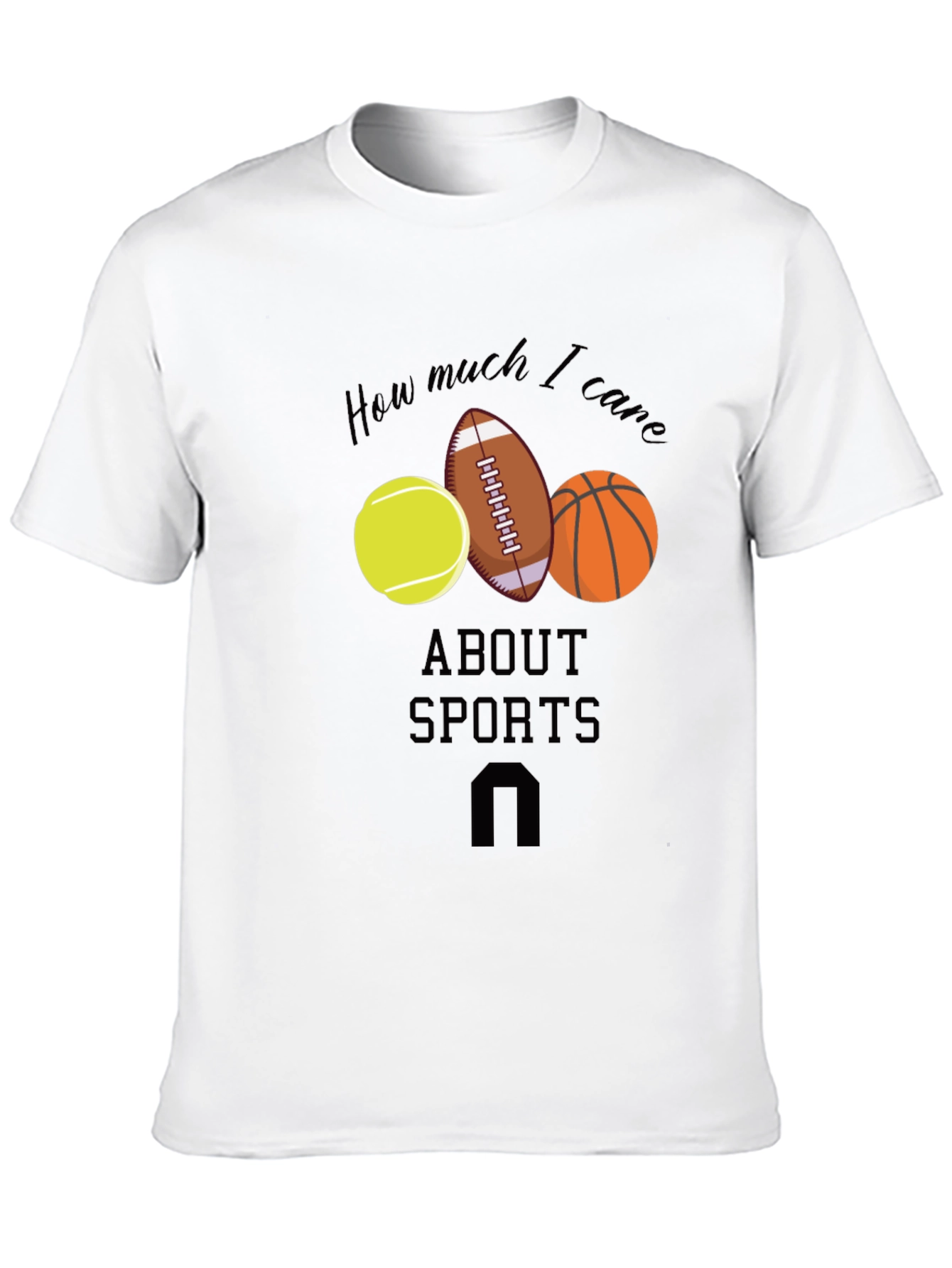 Sports Fan T-Shirt: How Much I Care
