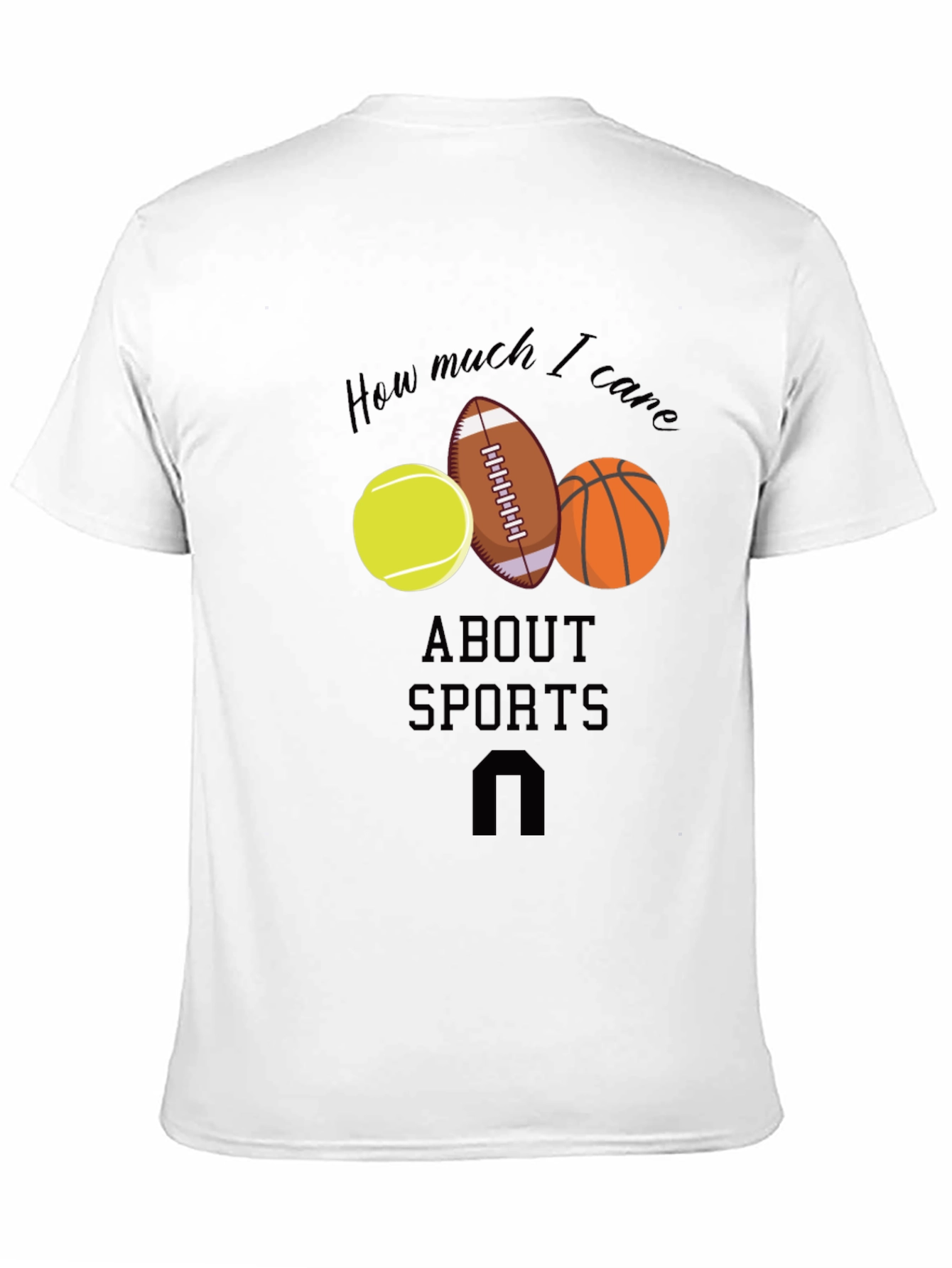 Sports Fan T-Shirt: How Much I Care
