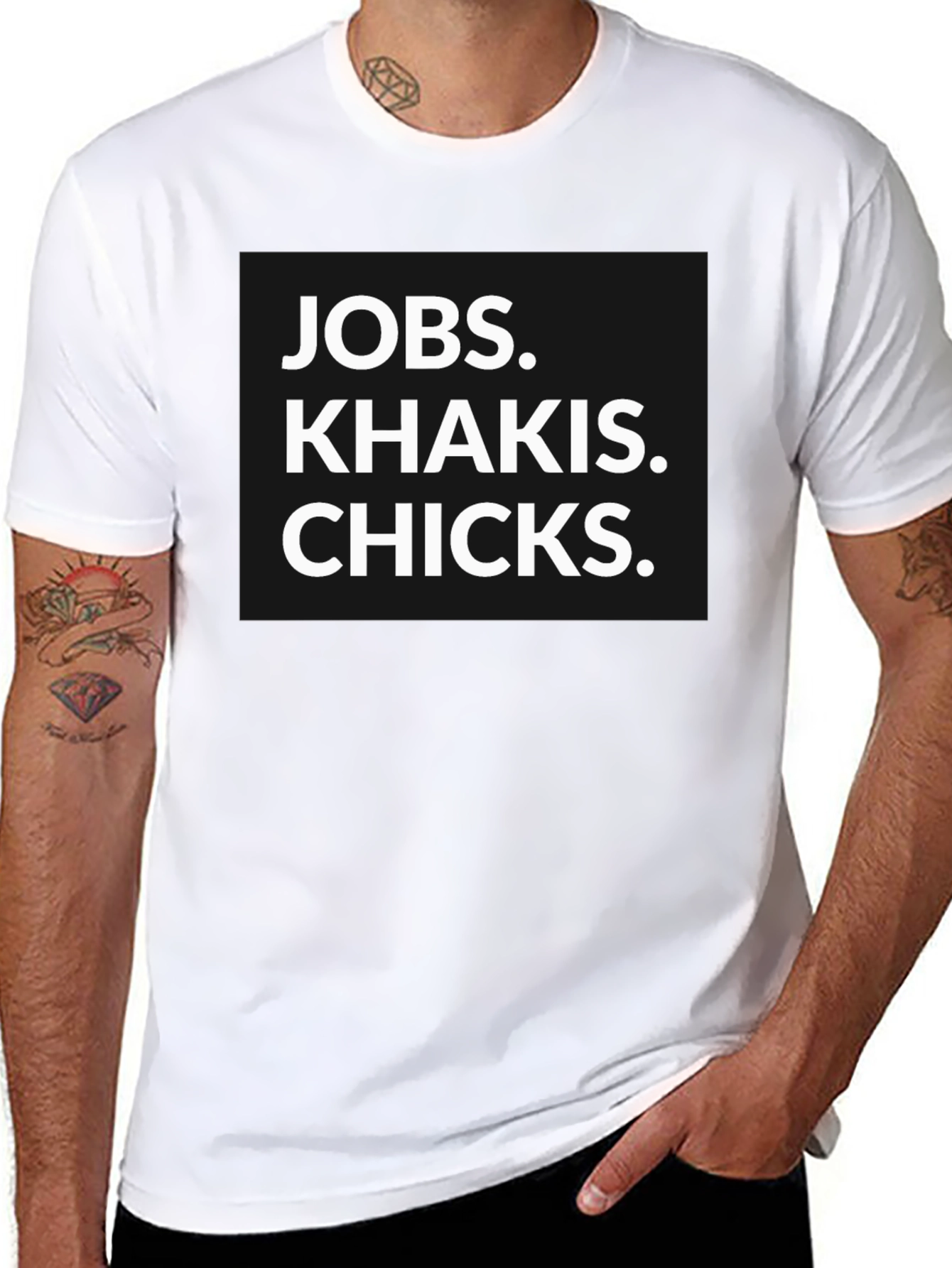 Jobs Khakis Chicks Graphic Tee