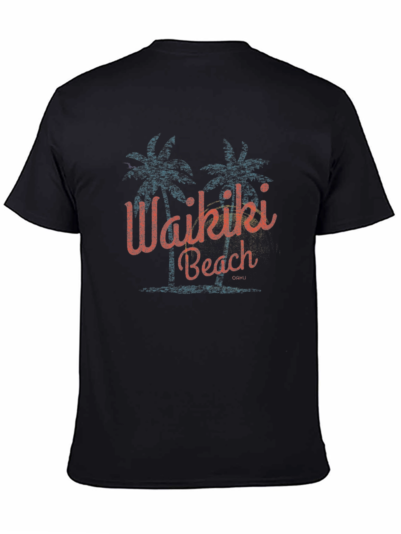 Waikiki Beach Retro Graphic T-Shirt