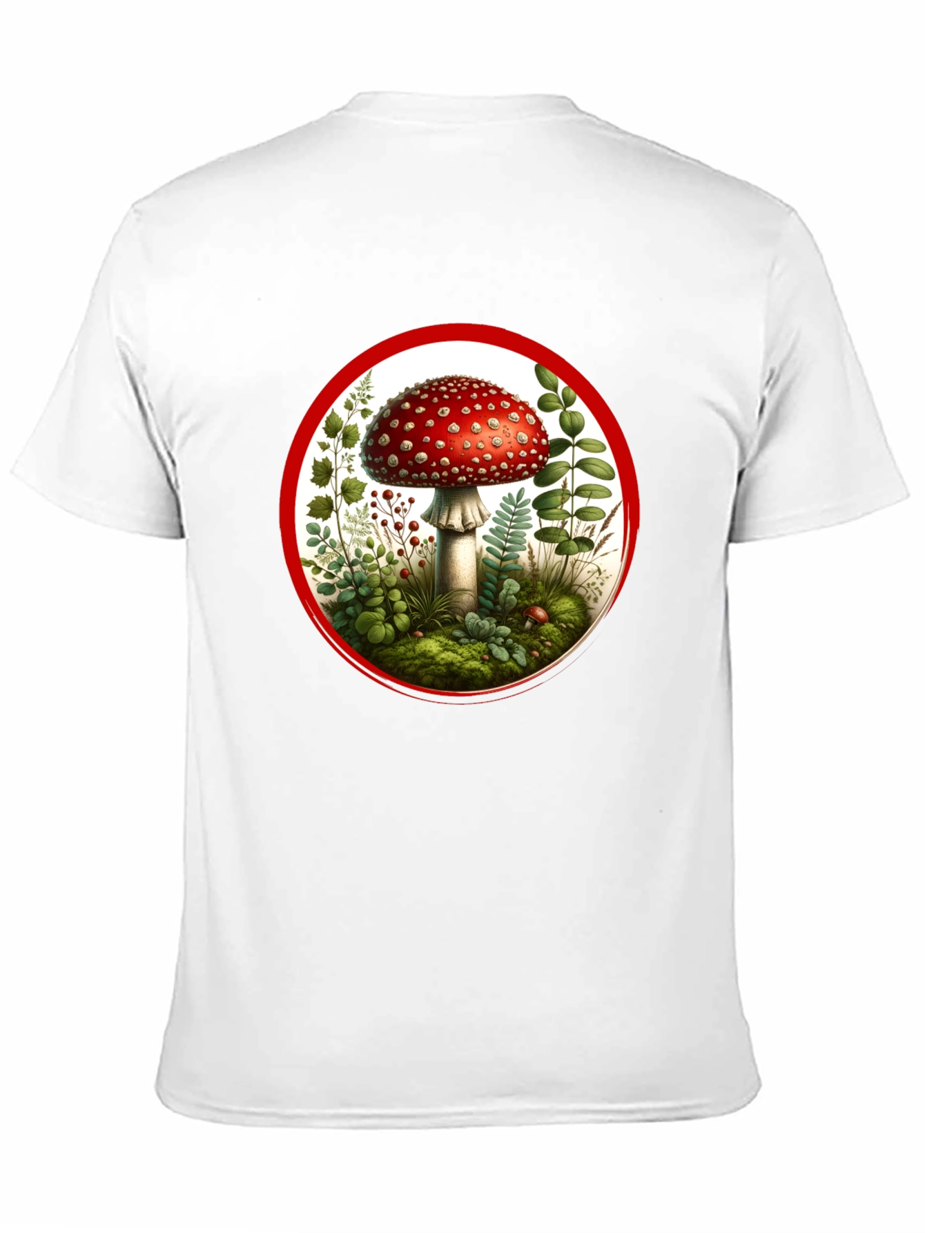 Mushroom Circle Graphic Tee - Black