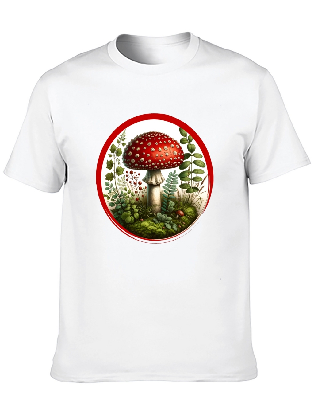 Mushroom Circle Graphic Tee - Black