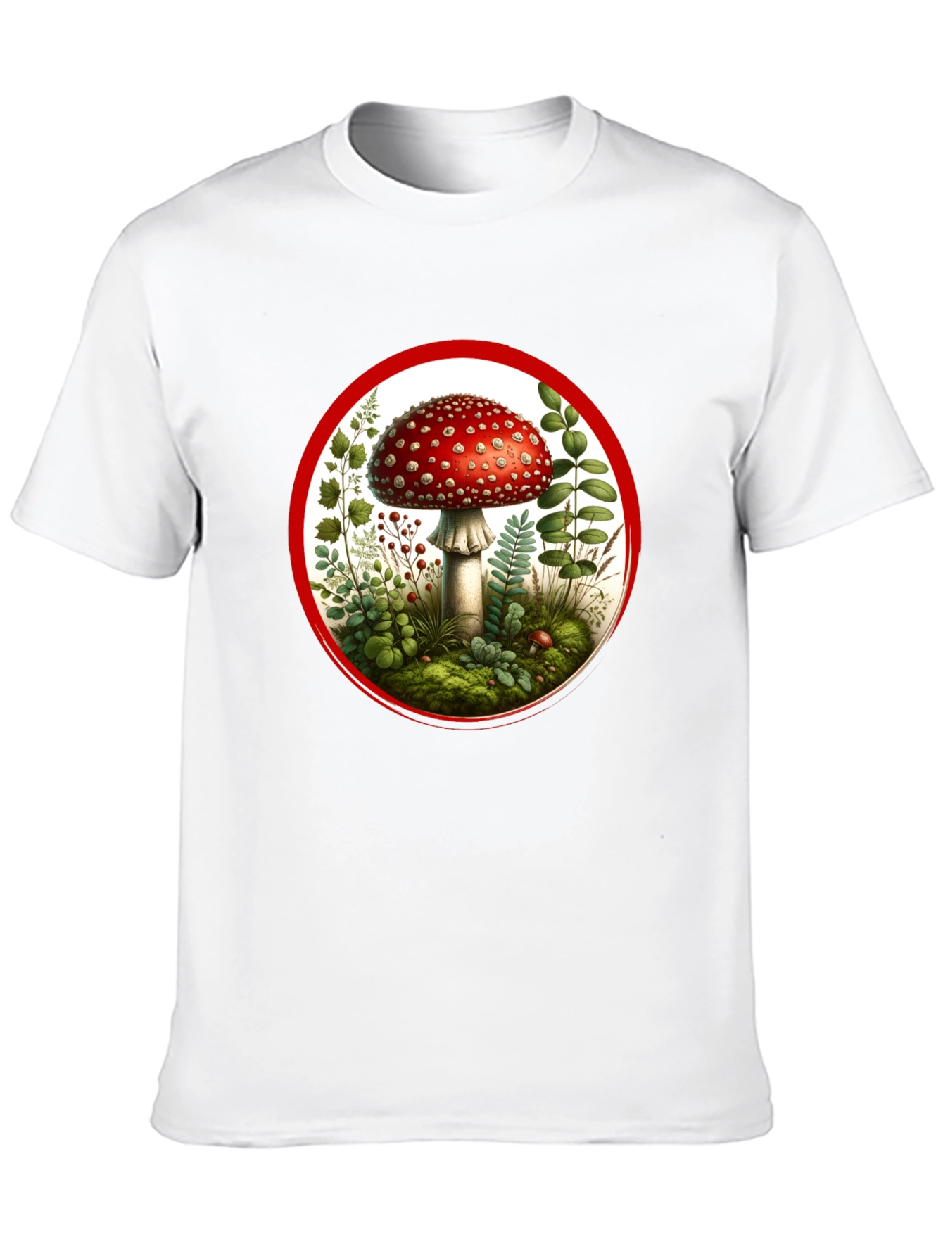 Mushroom Circle Graphic Tee - Black