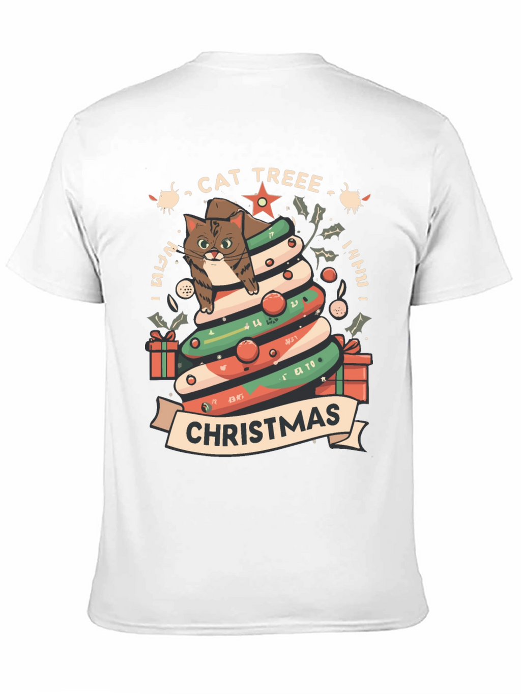 Cat Tree Christmas T-Shirt