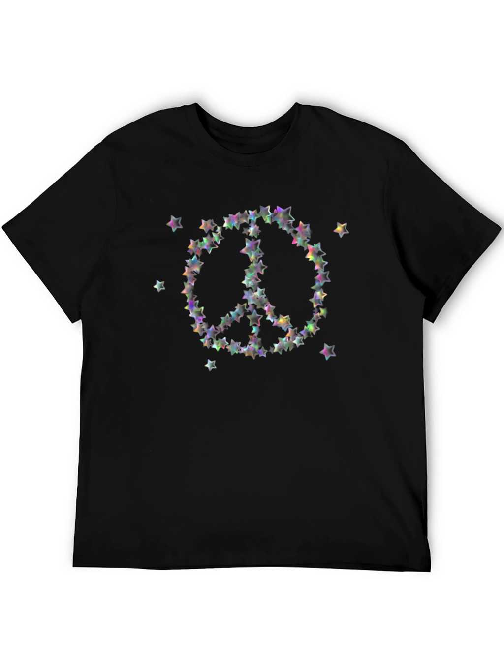 Star Peace Sign T-Shirt - Black