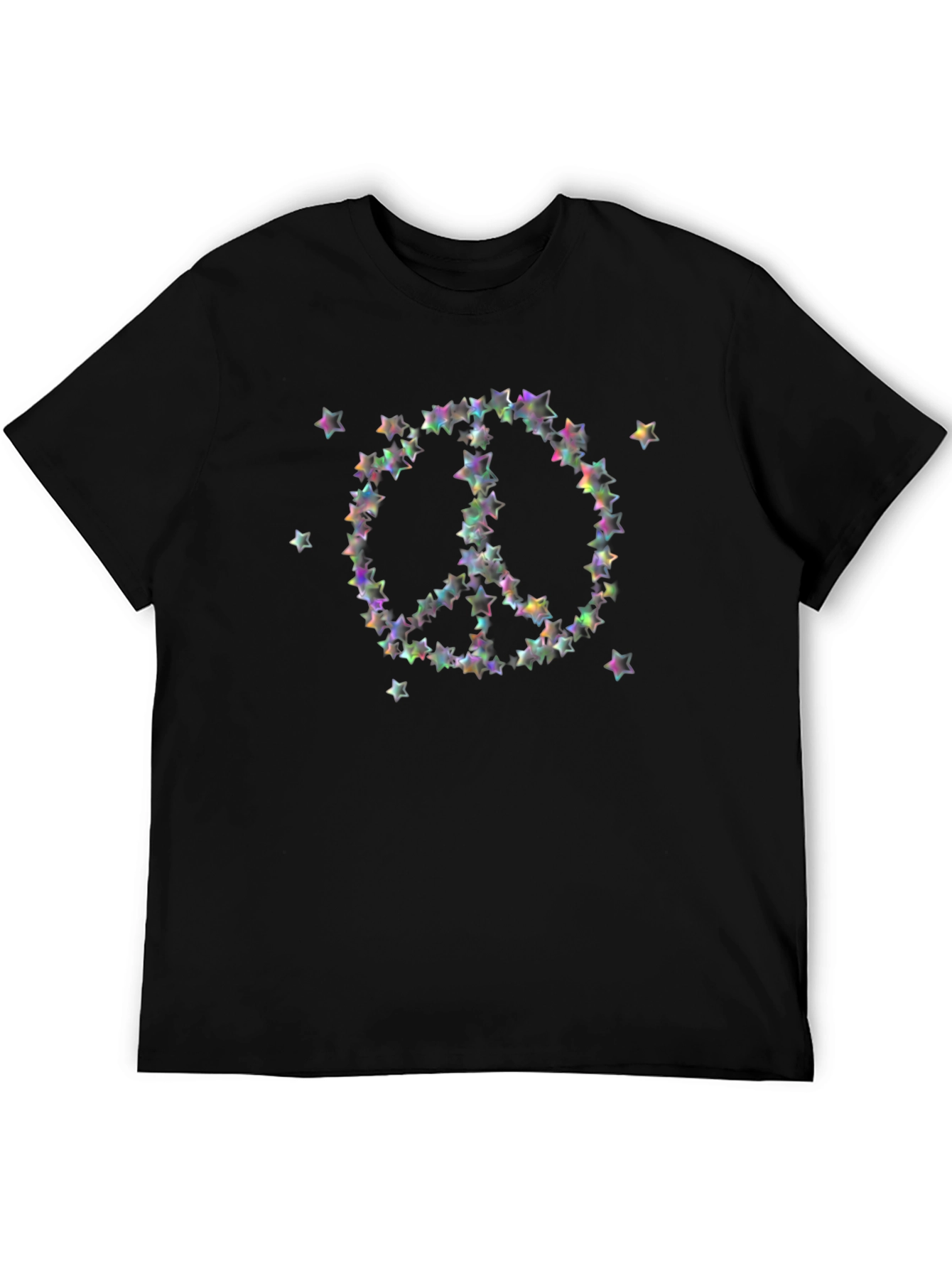 Star Peace Sign T-Shirt - Black