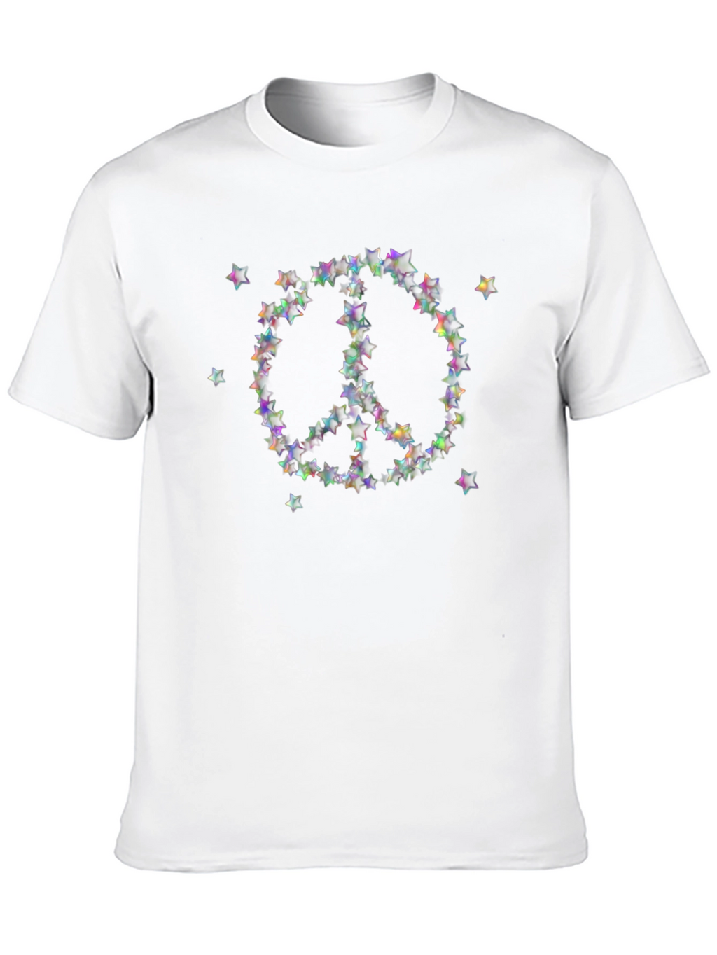 Star Peace Sign T-Shirt - Black