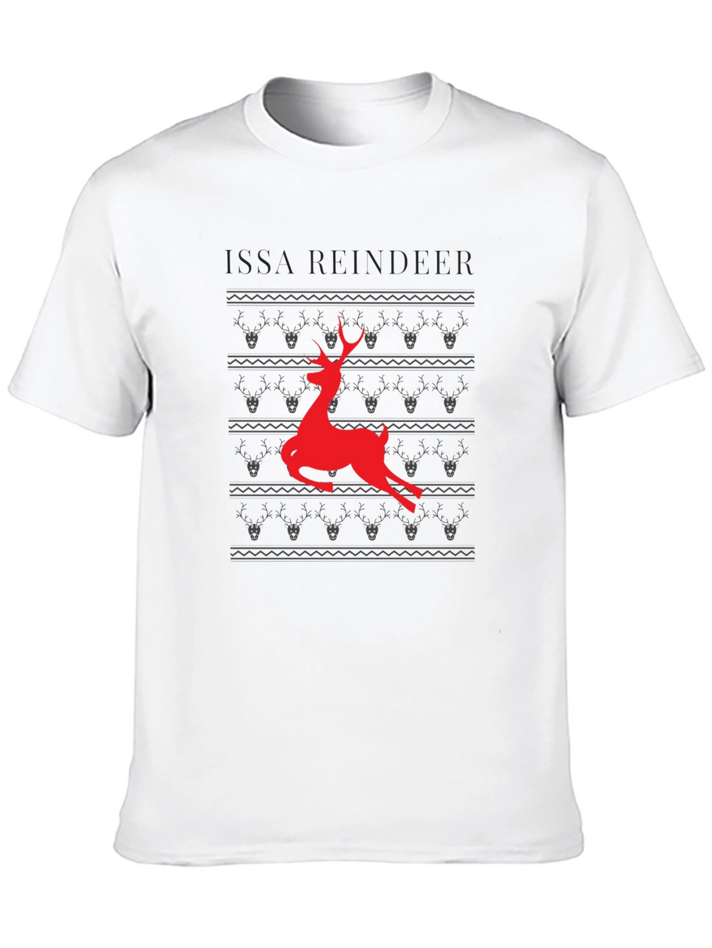 Issa Reindeer Graphic T-Shirt - Black