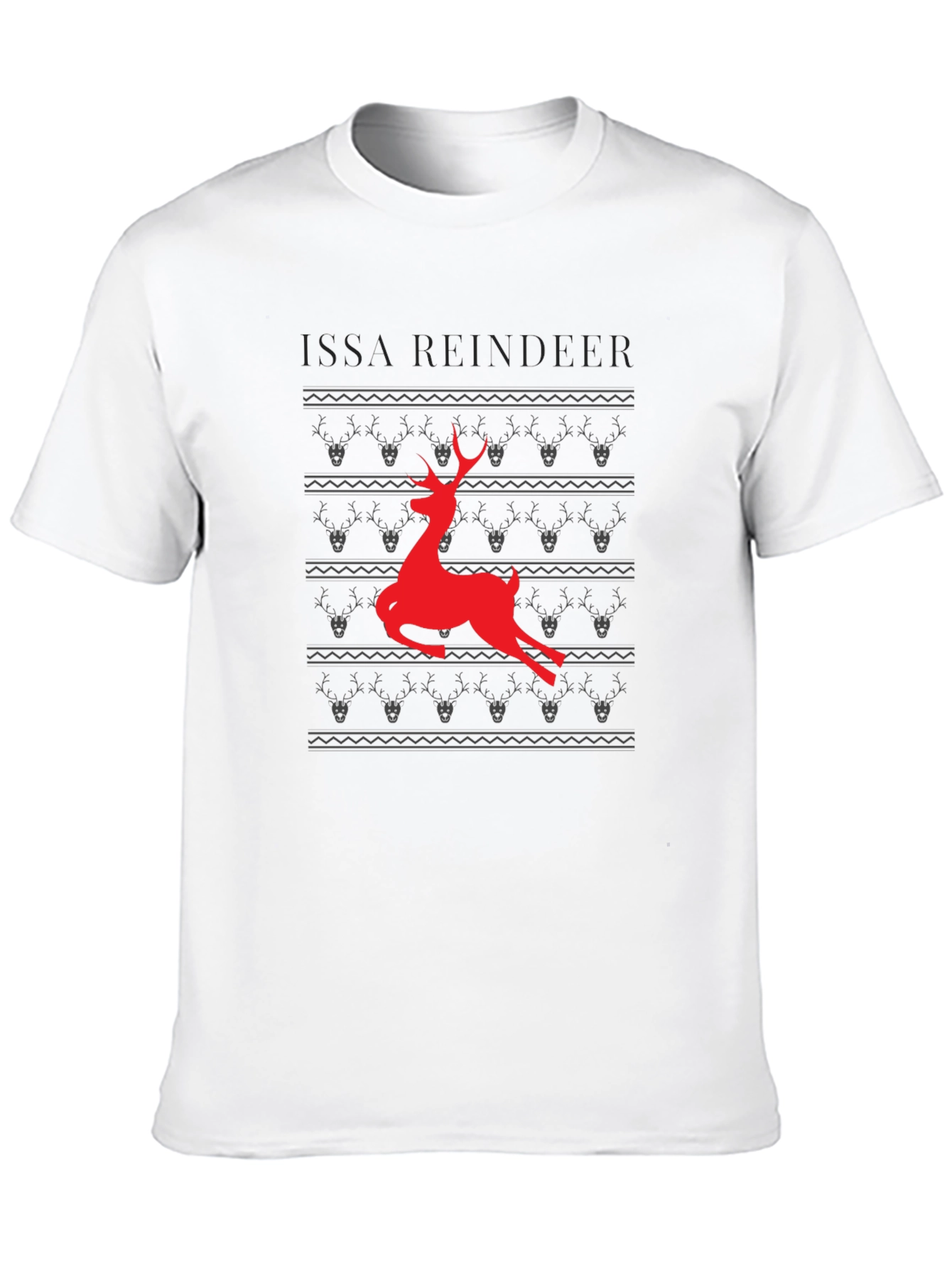 Issa Reindeer Graphic T-Shirt - Black