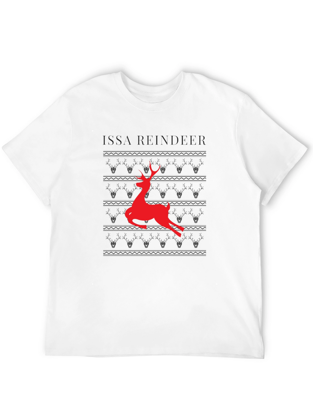 Issa Reindeer Graphic T-Shirt - Black
