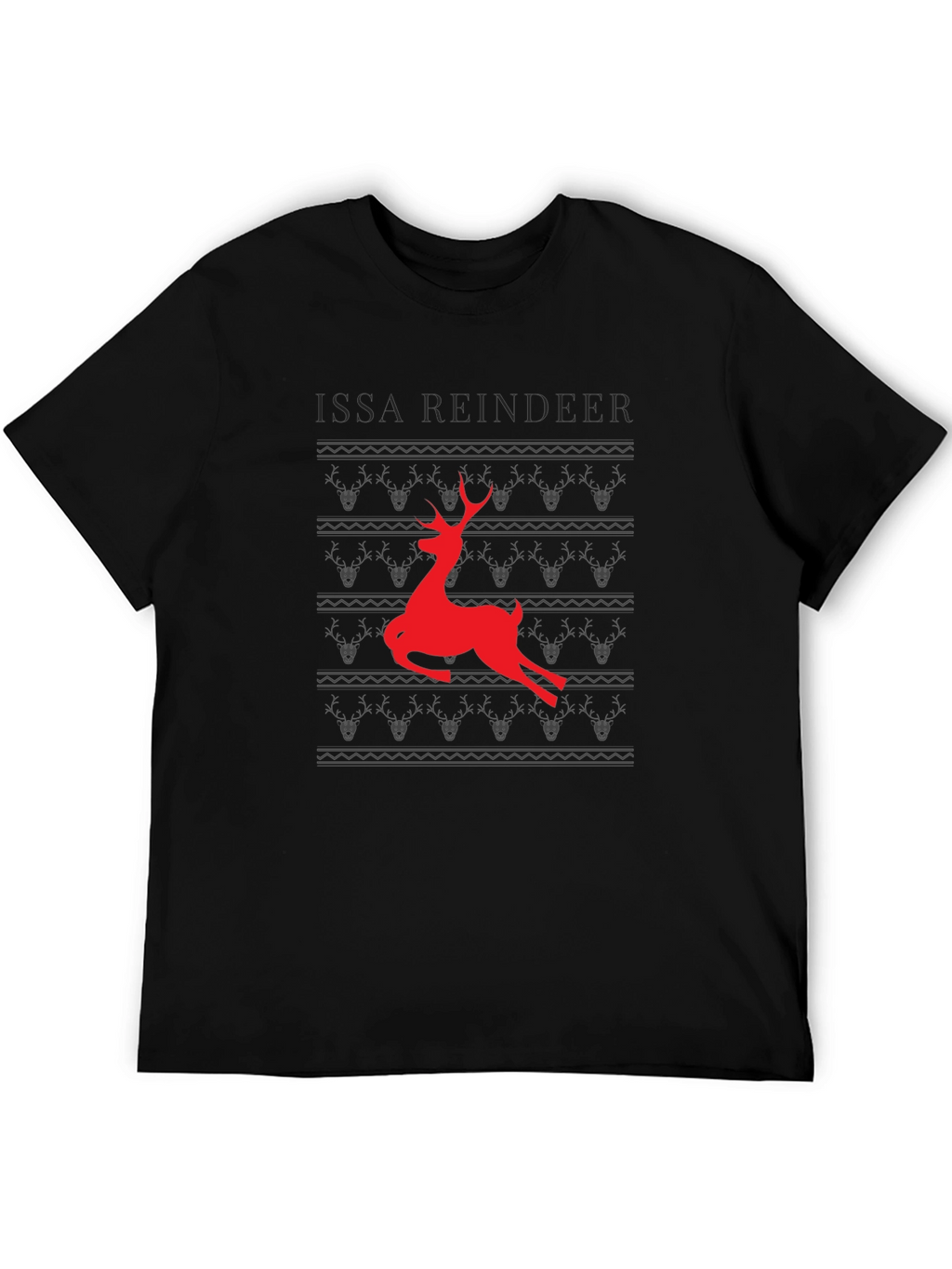 Issa Reindeer Graphic T-Shirt - Black