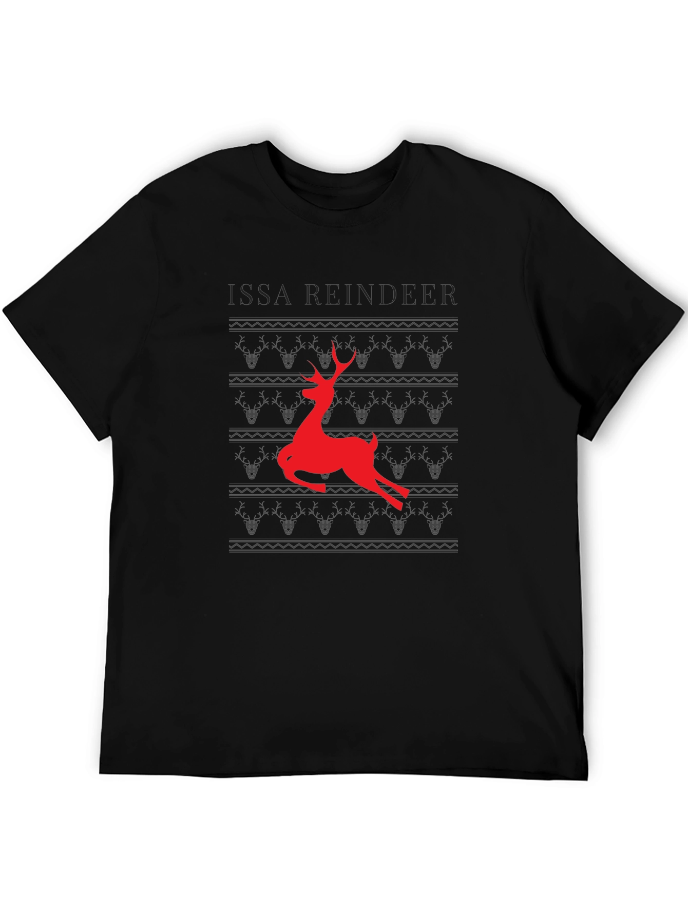 Issa Reindeer Graphic T-Shirt - Black